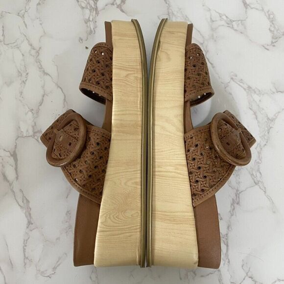 Dr. Scholl's Original Collection Sandals Sz 7.5M Brown  Slip On Comfort Platform - Picture 6 of 11